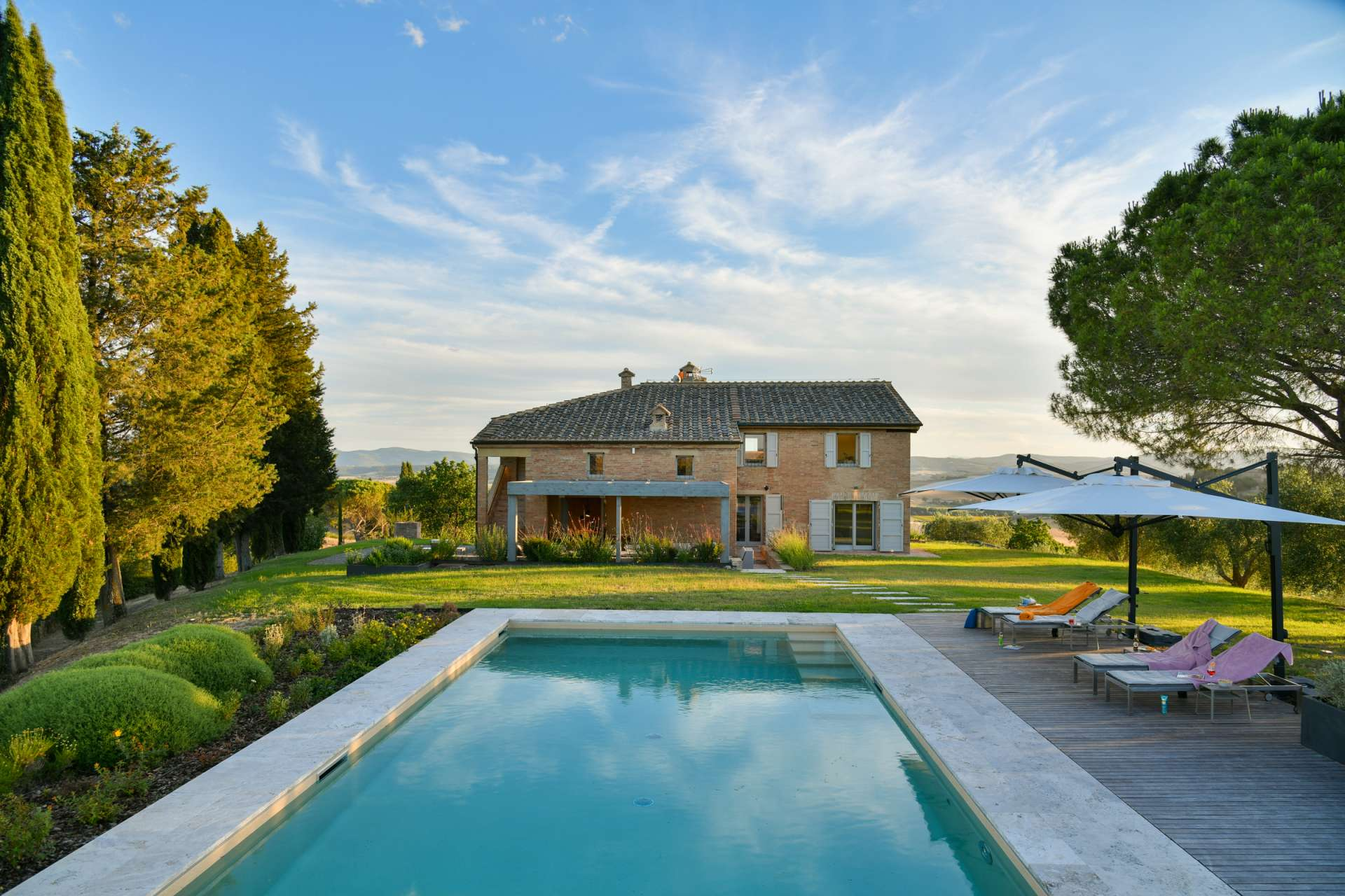 PodereSole The heated travertine swimming pool measures 12m x 6m
