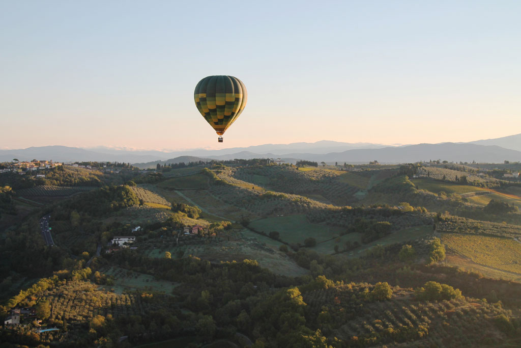 Ballooning over Chianti