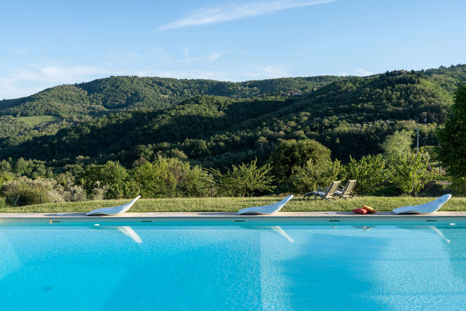 Il Borgo di Petroio (x 14 people) with Staff & Cook The swimming pool at Il Borgo occupies a sunny lower terrace overlooking the surrounding countryside