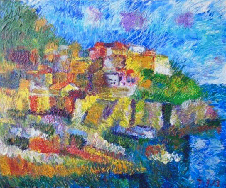 Cinque terre paint