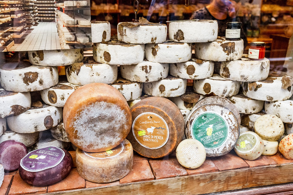 Cheese in Italian market