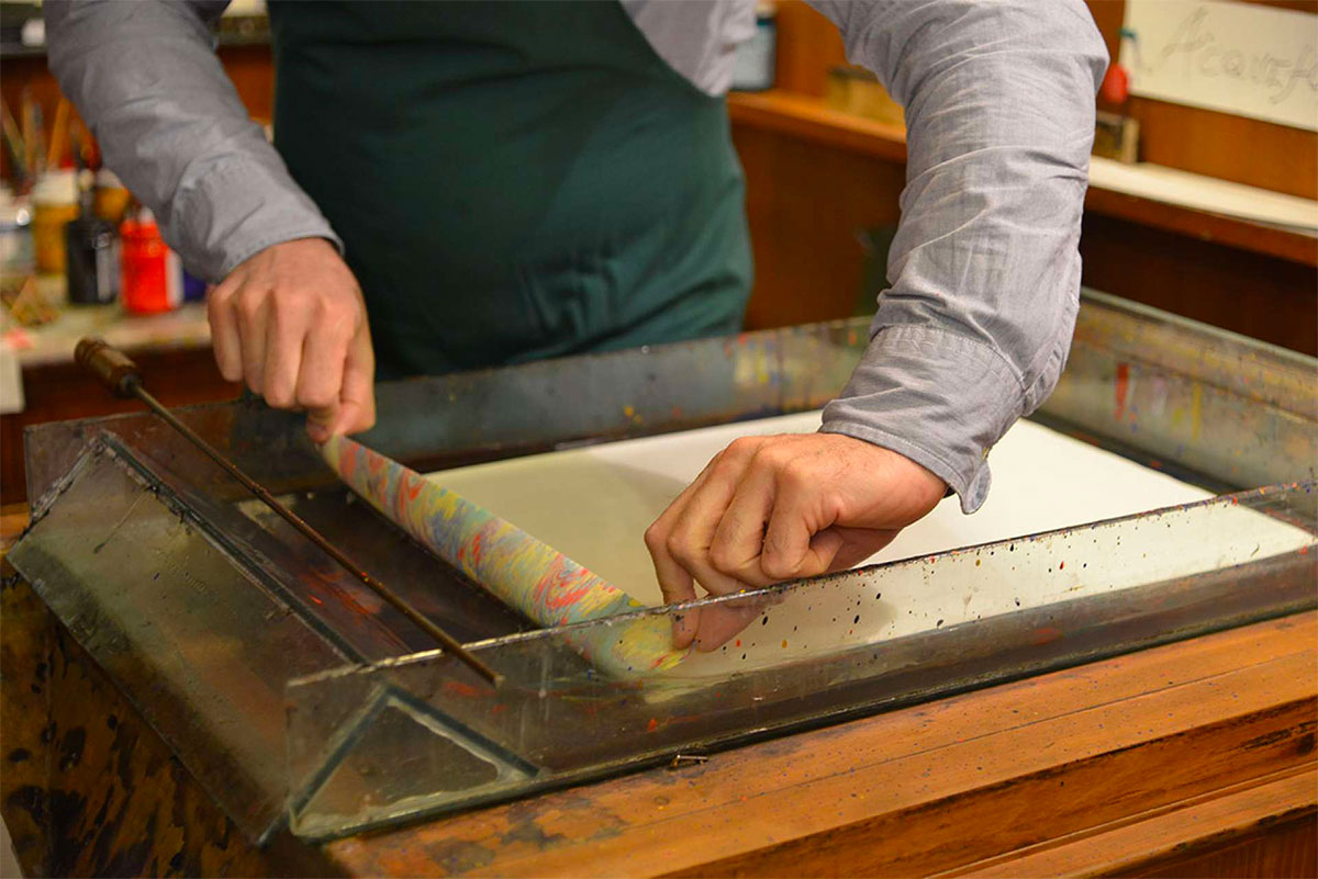 Florentine paper marbling