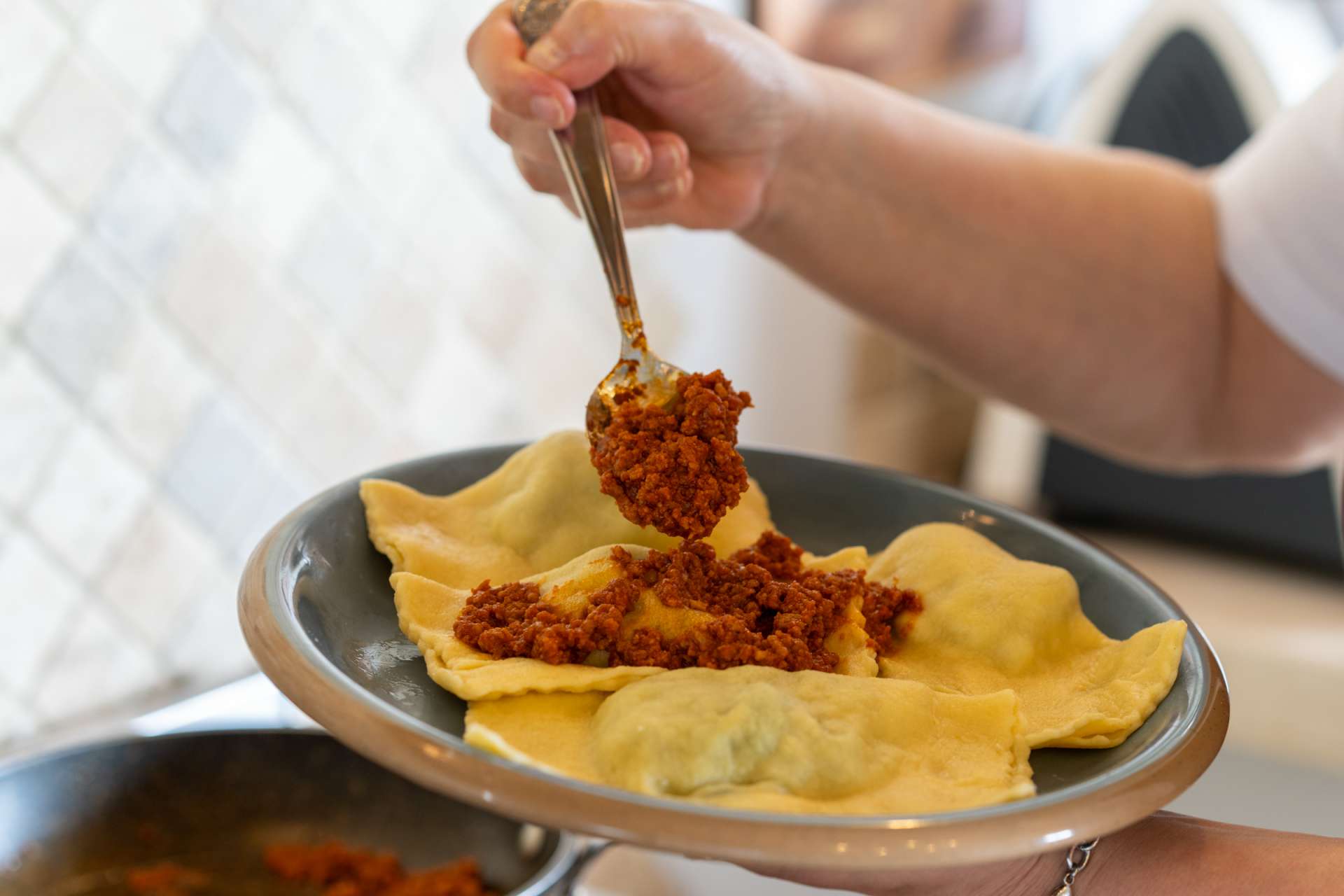 Stuffed pasta at villa Auramaris