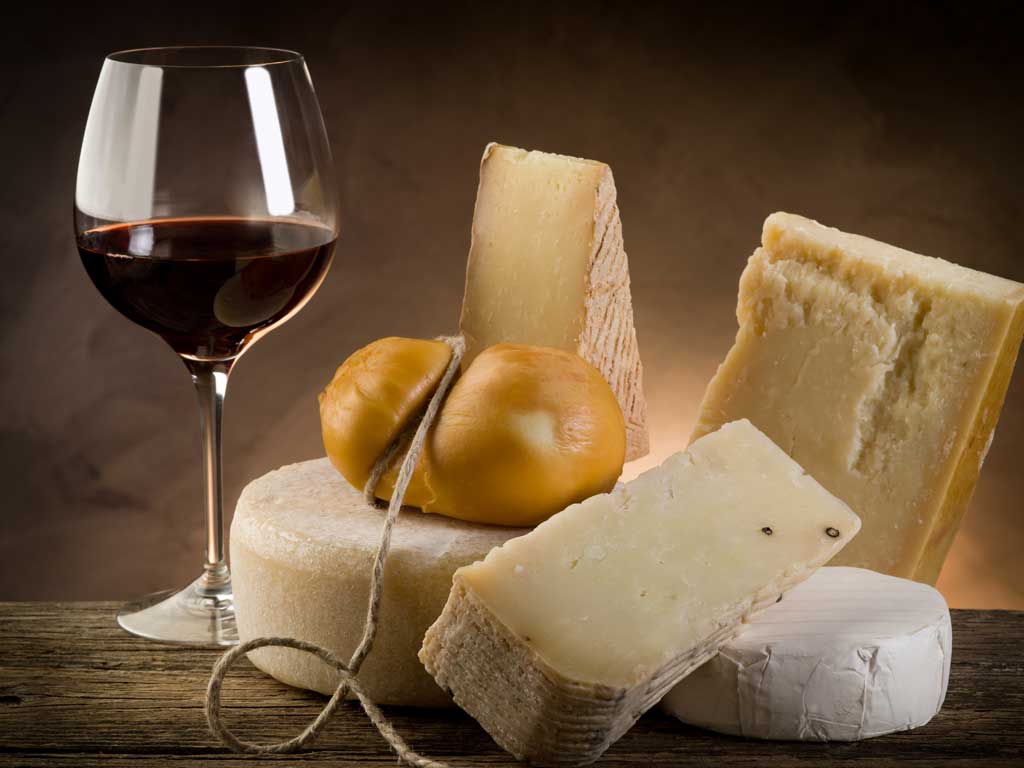 Wine and cheese in Chianti