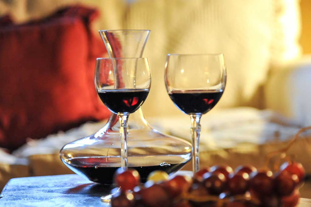 Wine and cherries Chianti