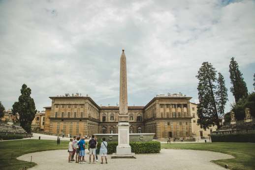 Pitti Palace & Boboli - An historic obelisk stands in the grounds of Pitti Palace.