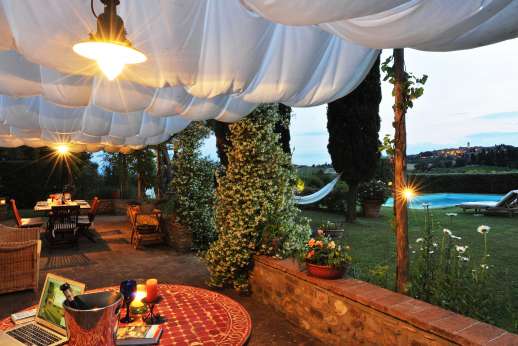 I Tre Cipressi - I Tre Cipressi, a large full lit loggia is perfect for enjoying evenings outdoors.