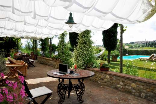 I Tre Cipressi - The loggia idea for relaxing in the shade.