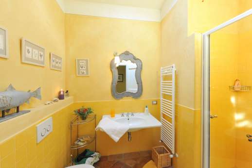 Il Borgo di Petroio - The en suite bathroom with shower.