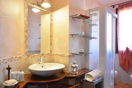 Il Chiesino - The shared bathroom with shower.
