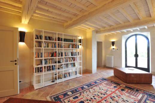Il Cornello - First floor, Library room with a small terrace.