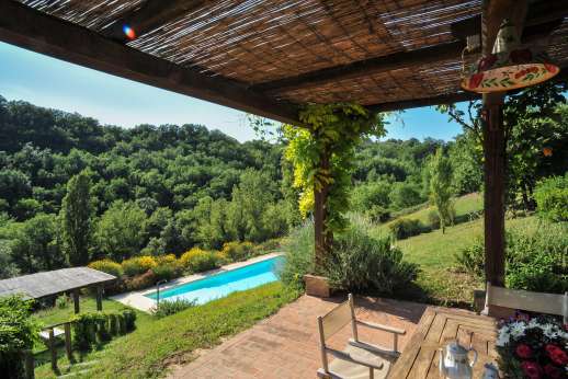 L’Olmo (x 4 people) with Staff and Cook - The private swimming pool, 6 x 15m/20 x 49 feet on the lower terrace