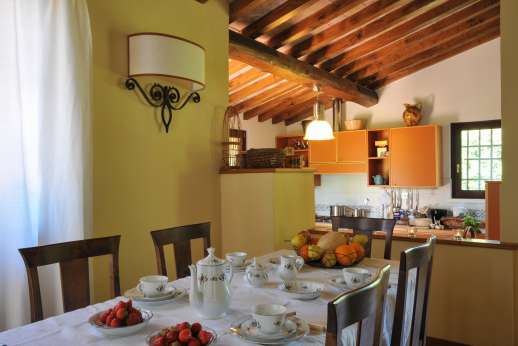 L’Olmo (x 4 people) with Staff and Cook - Dining room and kitchen.