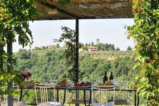 La Magione - Great views while al fresco dinning.