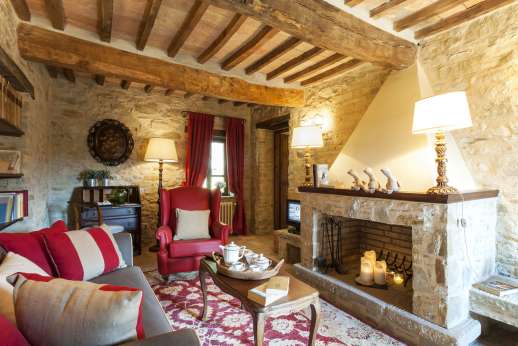 Le Gorgacce - Main house second floor sitting room.