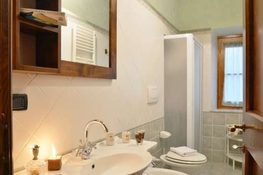 Montaspro - The en suite bathroom with shower.