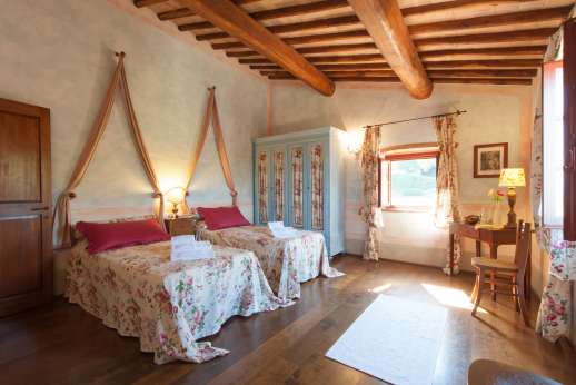 Podere Celli - One of the twin bedrooms.