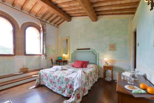 Podere Celli - Double bedroom with air conditioning.