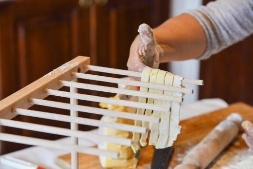 San Leolino - Fresh Pasta being hung to dry