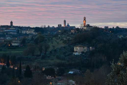Santa Dieci - Never tire watching the sunset over Siena.