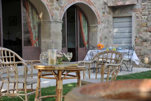 The Estate Of Petroio - The garden of the guest house leading to the main house of Il Borgo.
