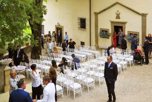 Weddings at The Estate of Petroio - The entrance to the chapel and east guest wing