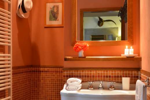 The Estate of Petroio with Staff and Cook - Service bathroom at the entrance of the main house.