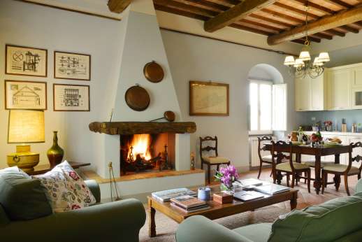 Staffed weddings at The Estate of Petroio - The working fireplace of the east guest wing.
