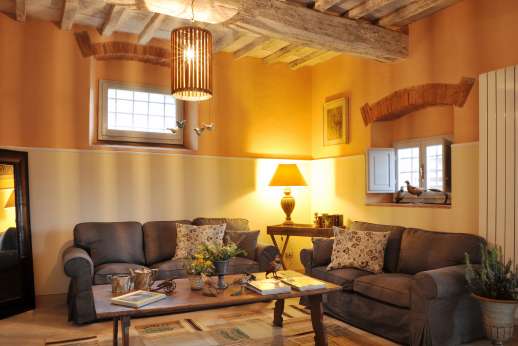 Staffed weddings at The Estate of Petroio - The large sitting area leading out to wood oven and barbecue area.