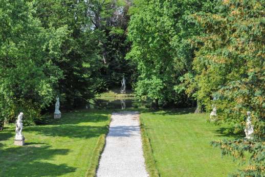 Villa Michiel - The view from the Villa over the well kept gardens.