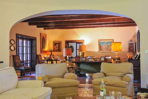 Visentium - Elegant furniture and beautiful paintings in the sitting room.