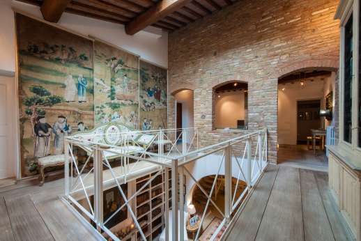 Villa Dasya - Mezzanine overlooking the library.