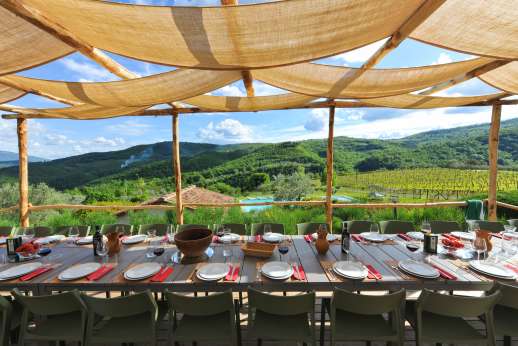 Il Borgo di Petroio -Dine while enjoying Il Borgo's sweeping views