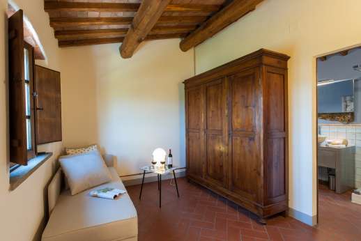 Part of the bedroom by the ensuite