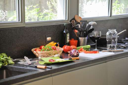 Il Soldano - The design might be contemporary but the hub of the home is traditionally the well-equipped eat-in kitchen