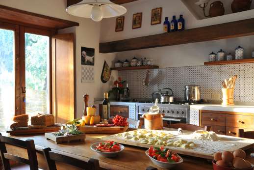 Il Cortile Pratolino (x 15 people) with Staff and Cook - Well-equipped kitchen with a dining table for 15