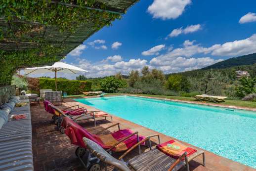 La Sobole - The pool measures 15 x 6 meters with a variable depth of 1 to 1.80 meters. Steps for entry/exit