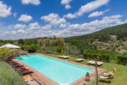 La Sobole - From the pool area stunning views of the olive groves on the opposite hillside.