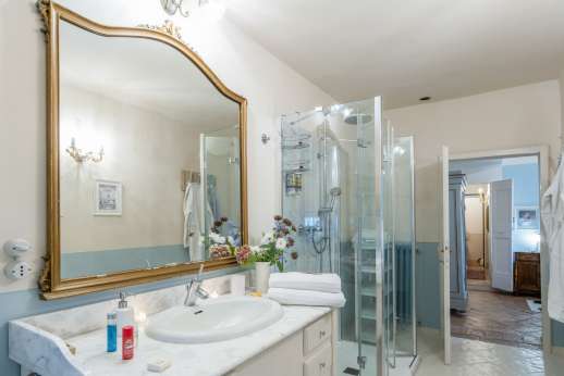 Palazzo Nelle -En-suite bathroom with a shower