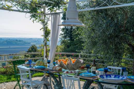 Ca' Dogaressa - This cosy corner in the green shares breathtaking views of the Colli Euganei hills, perfect for al fresco meals or daytime lounging.
