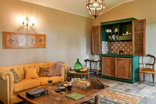 Loliondo - A separate wing of the villa sitting room with micro kitchen