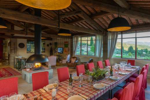 Staffed weddings at The Estate of Petroio - The large open dining area with professional kitchen.