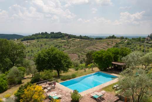 Villa Cignano - Villa Cignano has spectacular views of the rolling Tuscan hillside.