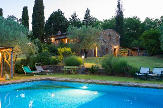 Villa Cignano - A view of one of the hilltop towns from Villa Cignano