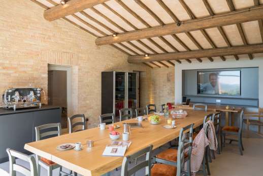 PodereSole - The minimalist dining room includes a beautiful table seating 10