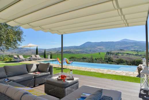 Poggiobuono -  wonderful view of the countryside and the monte Amiata and medieval villages of Radicofani
