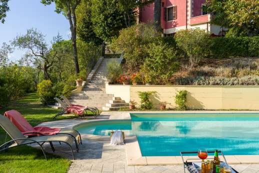 Villa Astori - The gated swimming pool, 7 x 14m/23 x 46 feet.