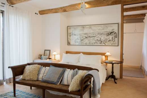 La Ciambella - The three bedrooms, each on a separate floor with en suite bathrooms and indoor or outdoor living areas.