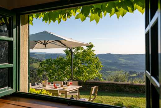 Casalta - The dining loggia.