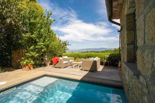 La Ciambella - View of the pool terrace.